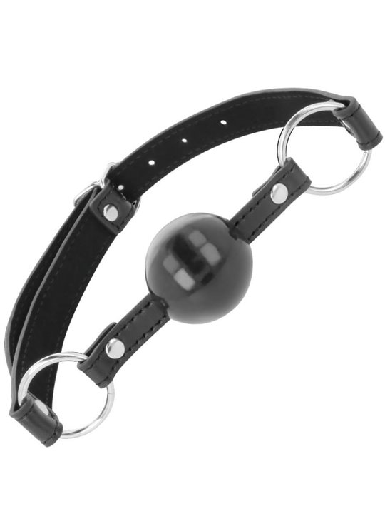 Darkness Black Ball Gag - Bavaglio BDSM in PVC a Forma di Palla - Nero