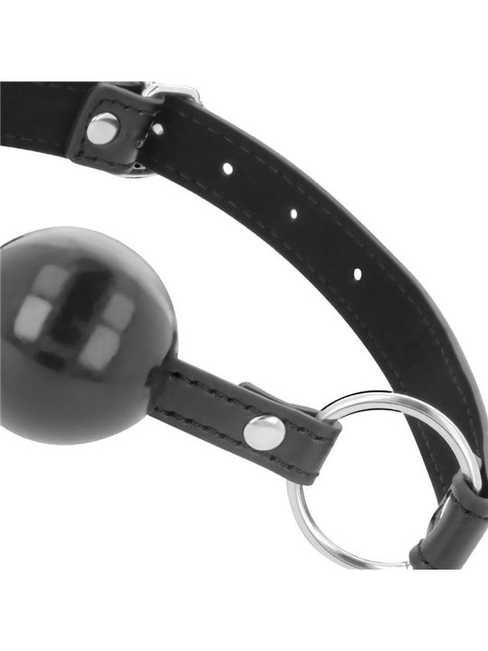 Darkness Black Ball Gag - Bavaglio BDSM in PVC a Forma di Palla - Nero
