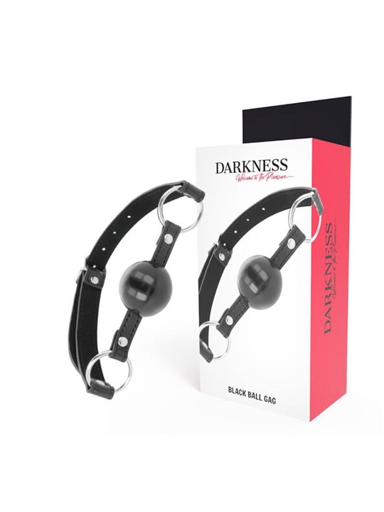 Darkness Black Ball Gag - Bavaglio BDSM in PVC a Forma di Palla - Nero