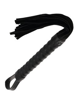Darkness - Black Bondage Whip with Leather Handle
