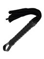 Darkness Bondage Whip - Frusta Nera con Manico in Pelle
