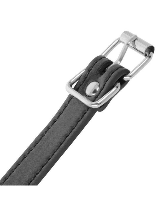 Darkness Black Penis Belt - Cintura per il Pene in Pelle con Guinzaglio