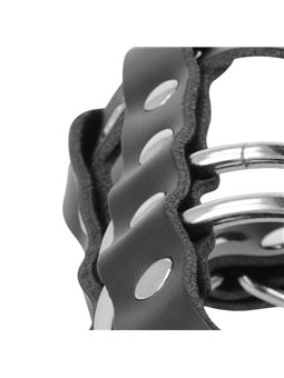 Darkness Black Penis Cage - Gabbia Fallica in Pelle Vegana con Lucchetto