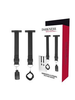 Darkness Handcuffs & Straps - Costrittivo per Porta con Polsiere in Neoprene