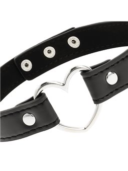 Coquette Chic Desire - Vegan Leather Necklace Woman Heart Accessory