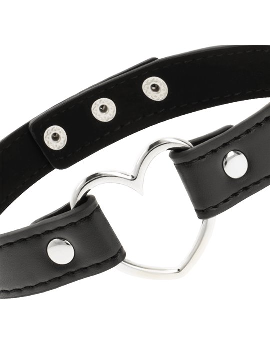 Coquette Chic Desire - Vegan Leather Necklace Woman Heart Accessory