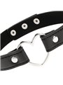 Coquette Chic Desire - Vegan Leather Necklace Woman Heart Accessory