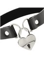 Coquette Chic Desire - Vegan Leather Necklace with Heart Accessory with Key