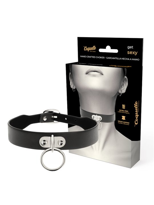 Coquette Chic Desire - Vegan Leather Necklace Woman Fetish Accessory