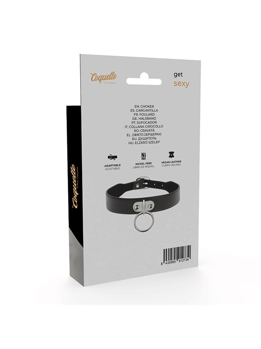Coquette Chic Desire - Vegan Leather Necklace Woman Fetish Accessory