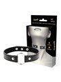 Coquette Chic Desire - Collare in Pelle Vegana Nera con Anello in Metallo