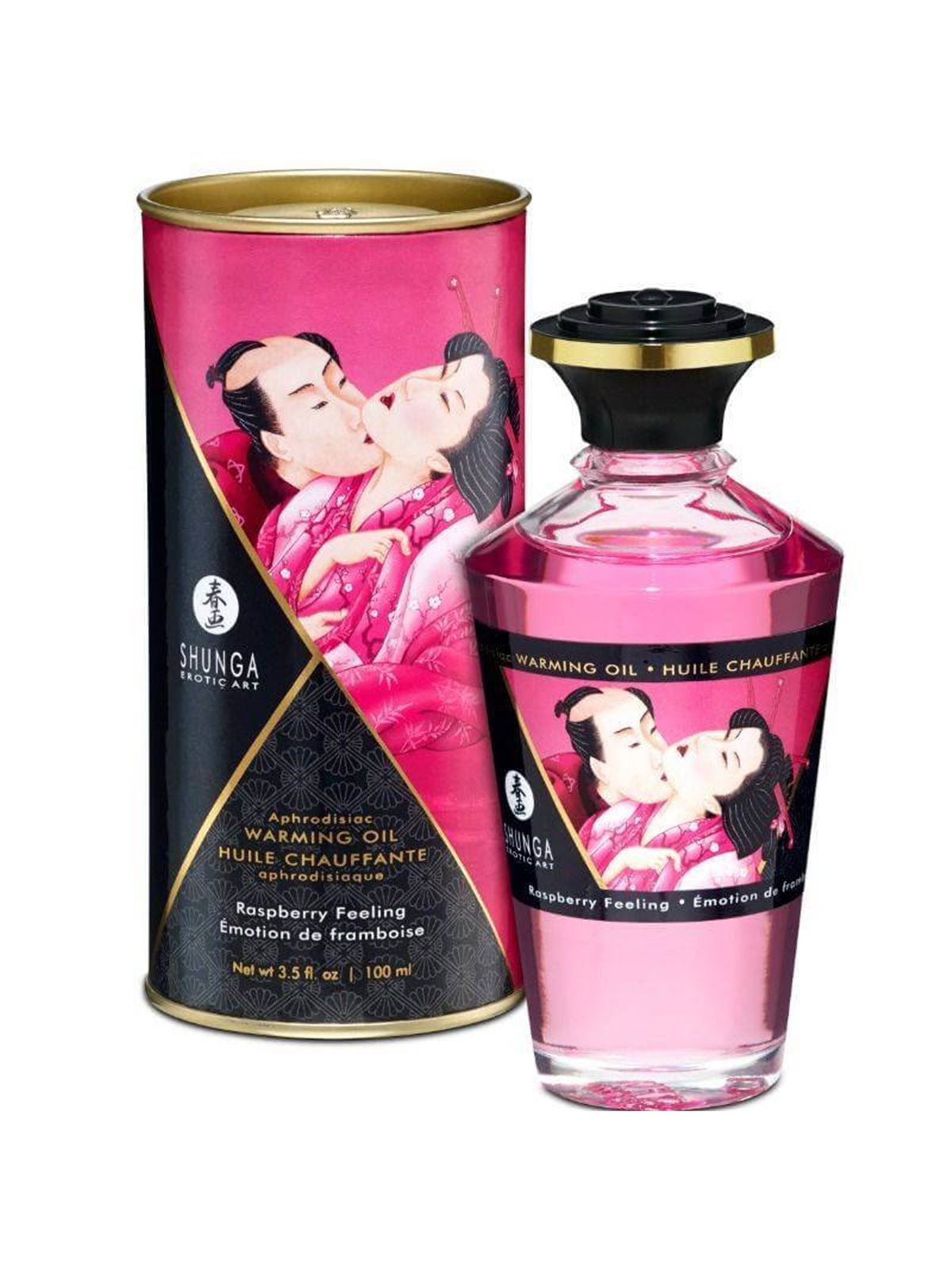 Shunga - Heat Effect Massage Oil Intense Raspberry Flavor 100 ML