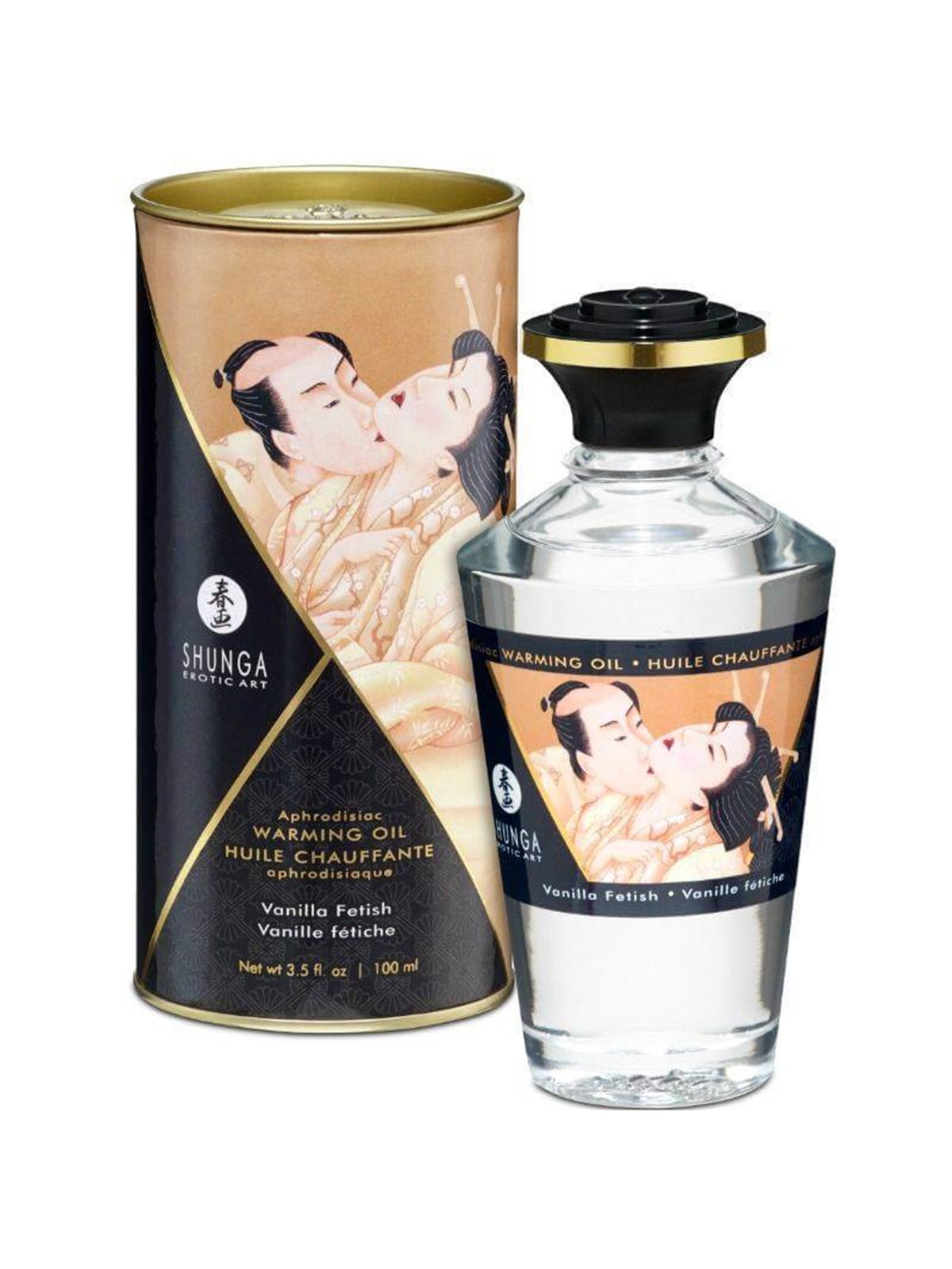 Shunga - Fetish Vanilla Flavor Heat Effect Massage Oil 100 ML