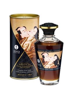 Shunga - Creamy Love Latte Flavor Heat Effect Massage Oil 100 ML