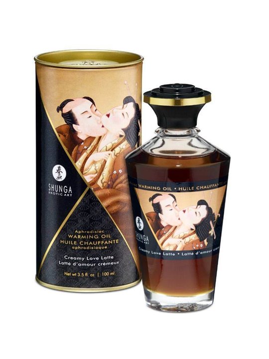 Shunga - Creamy Love Latte Flavor Heat Effect Massage Oil 100 ML