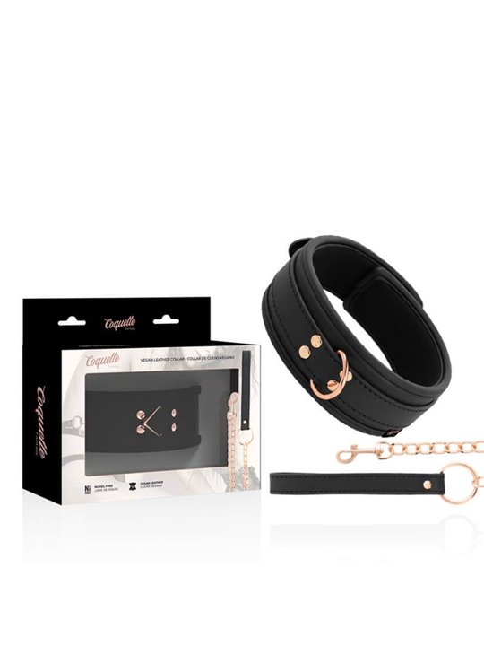 Coquette Chic Desire - Fantasy Vegan Leather Necklace with Strap and Neoprene Lining