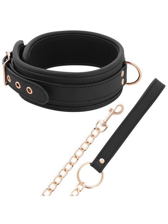 Coquette Chic Desire - Fantasy Vegan Leather Necklace with Strap and Neoprene Lining