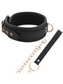 Coquette Chic Desire - Collare in Pelle Vegana con Guinzaglio in Metallo