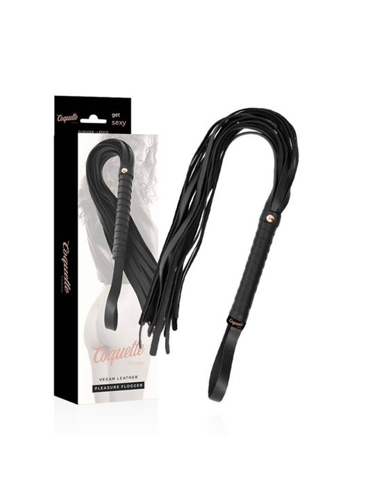 Coquette Chic Desire - Frusta in Pelle Vegana Nera 28 CM
