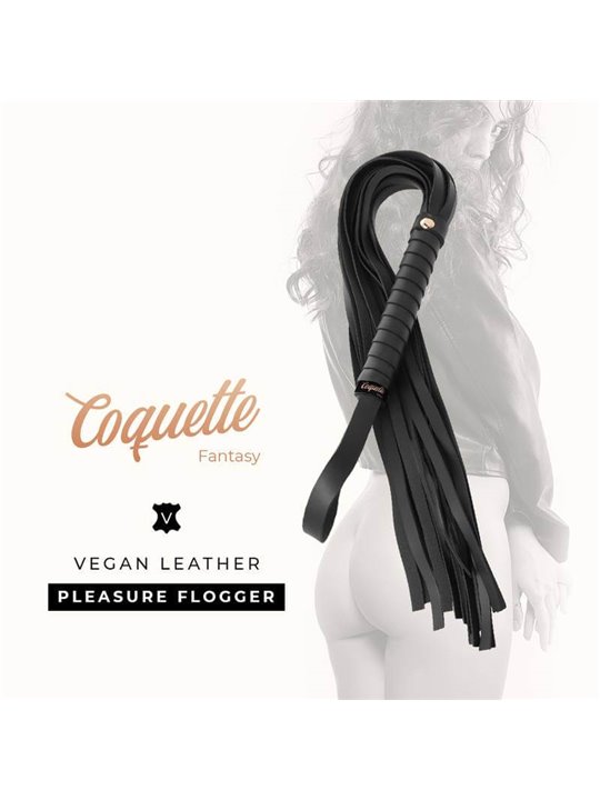 Coquette Chic Desire - Frusta in Pelle Vegana Nera 28 CM