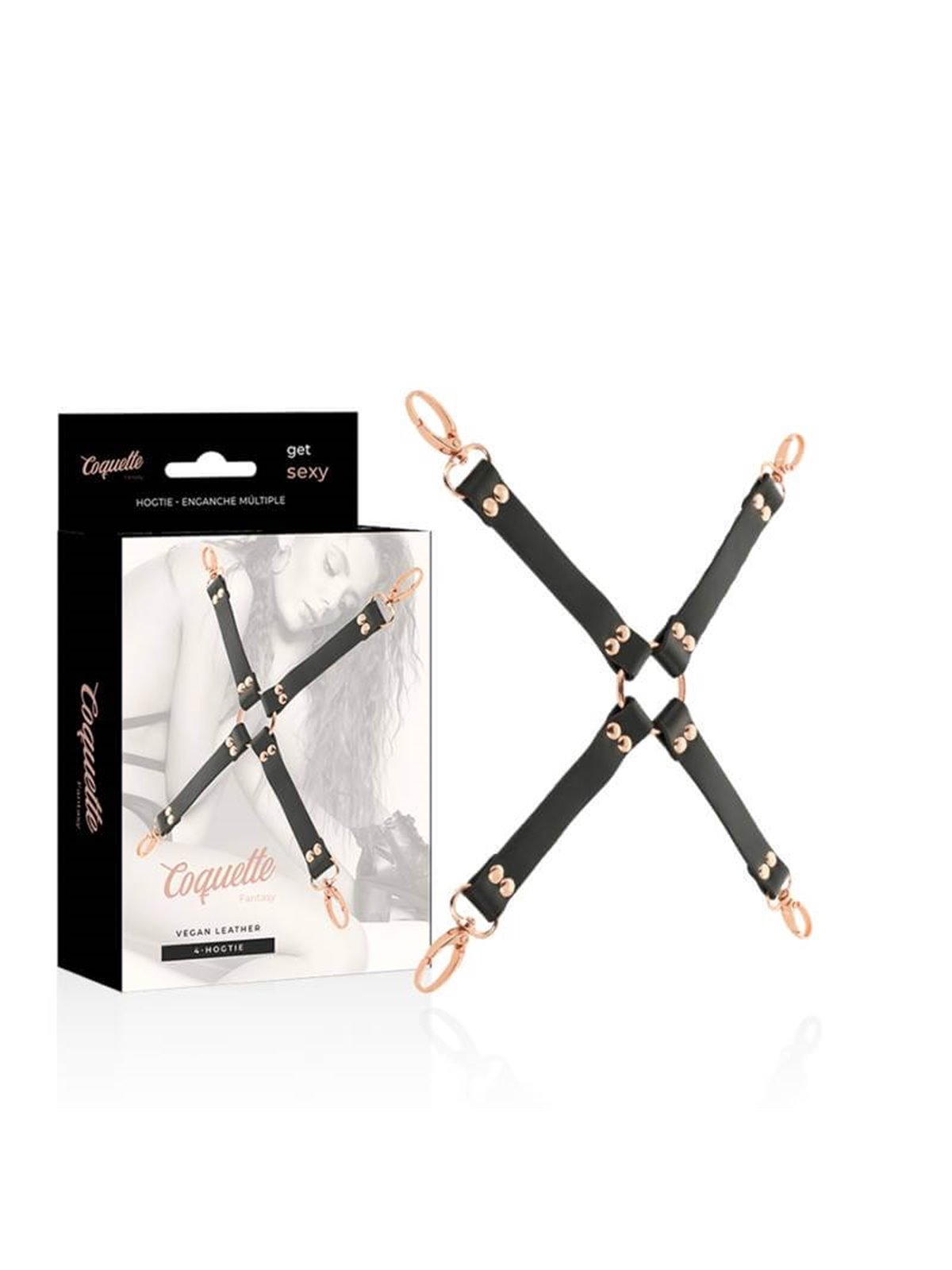 Coquette Chic Desire - Costrittivo in Pelle Vegana con Dettagli Dorati