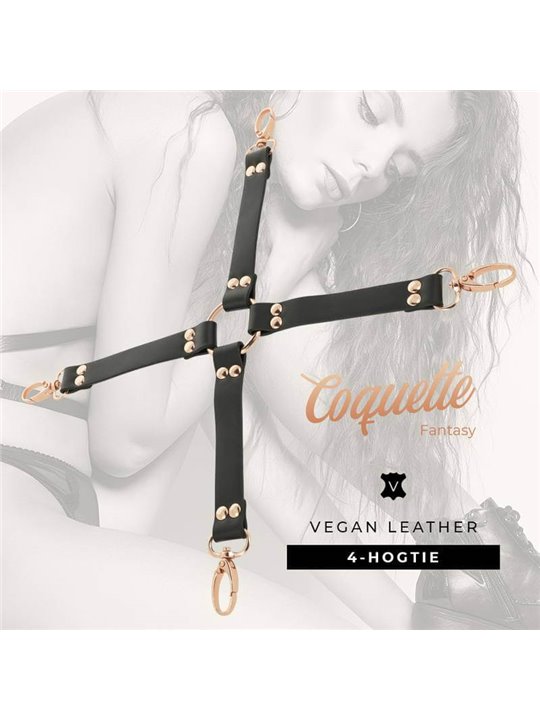 Coquette Chic Desire - Costrittivo in Pelle Vegana con Dettagli Dorati