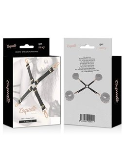 Coquette Chic Desire - Costrittivo in Pelle Vegana con Dettagli Dorati