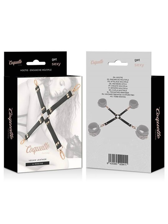 Coquette Chic Desire - Costrittivo in Pelle Vegana con Dettagli Dorati