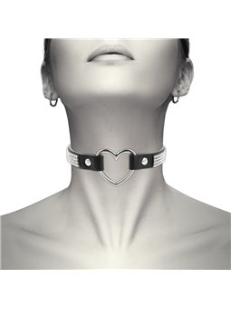 Coquette Chic Desire - Vegan Leather Choker with Heart