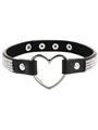 Coquette Chic Desire - Vegan Leather Choker with Heart
