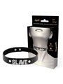 Coquette Chic Desire - Collare in Pelle Vegana Nera con Dettaglio SLAVE