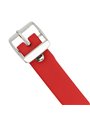 Coquette Chic Desire - Collare in Pelle Vegana Rossa con Anello in Metallo
