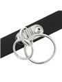 Coquette Chic Desire - Double Ring Vegan Leather Choker