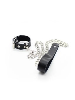 Ohmama Fetish - Penis Necklace And Leather Strap With Metal Chain