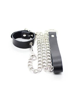 Ohmama Fetish - Penis Necklace And Leather Strap With Metal Chain