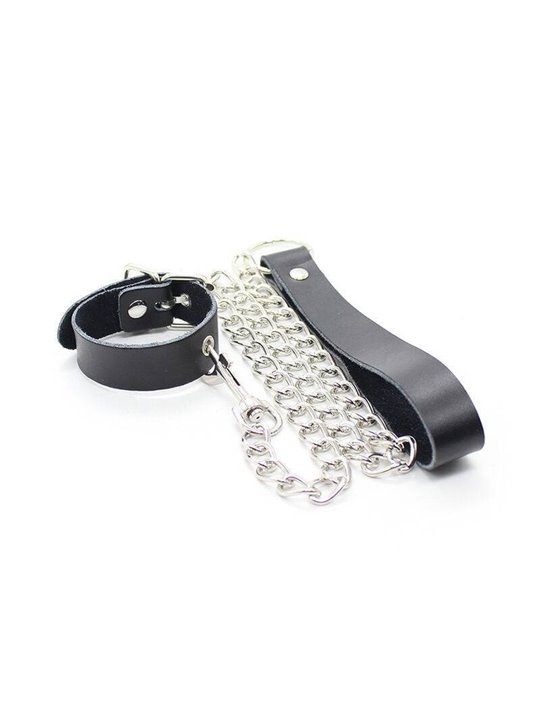 Ohmama Fetish - Penis Necklace And Leather Strap With Metal Chain