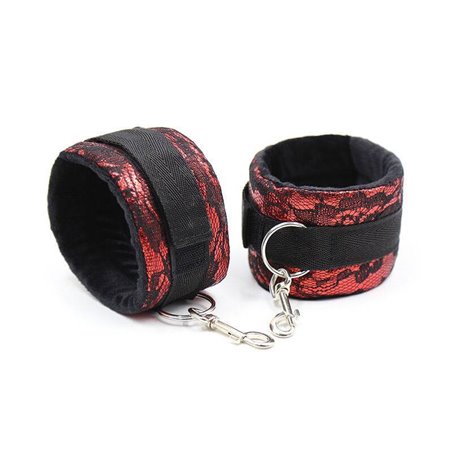 Ohmama Fetish - Velvet Handcuffs with Nylon Tape