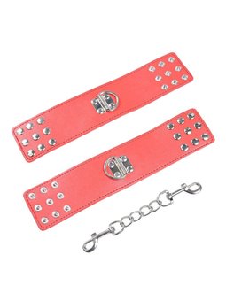 Ohmama Fetish - Red Handcuffs with Snap Closure