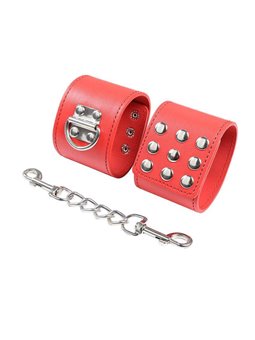 Ohmama Fetish - Red Handcuffs with Snap Closure