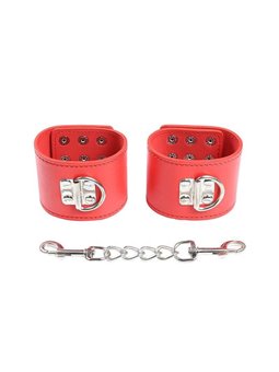 Ohmama Fetish - Red Handcuffs with Snap Closure