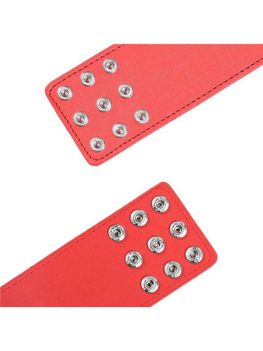 Ohmama Fetish - Red Handcuffs with Snap Closure