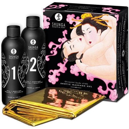 Shunga - Gel Da Massaggio Erotico Corpo a Corpo Fragole e Champagne