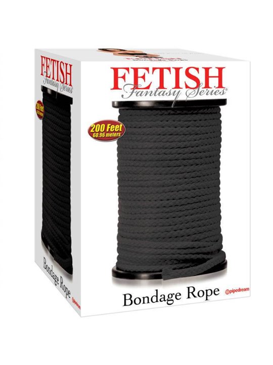 Fetish Fantasy Series Bondage Rope Black 60.96 Meters