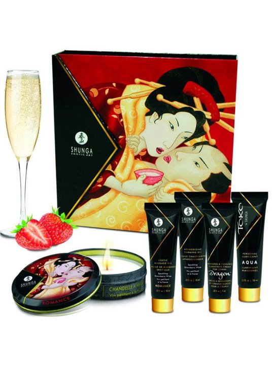 Shunga - Secret Geisha Strawberries and Cava Kit