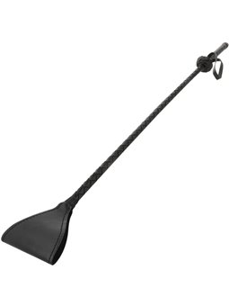 Darkness Bondage Whip - Frusta Nera con Punta in Morbido PVC - 60 Cm