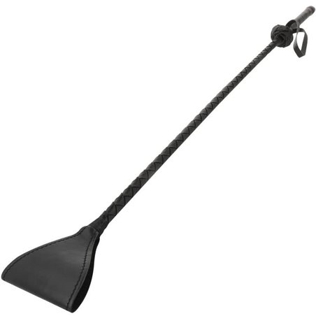 Darkness Bondage Whip - Frusta Nera con Punta in Morbido PVC - 60 Cm