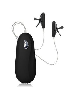CalExotics Nipple Play - Pinze Vibranti e Riscaldanti per Capezzoli - Nero