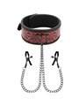 Begme - Red Edition Collar with Nipple Clamps with Neoprene Lining