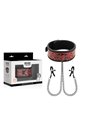 Begme - Red Edition Collar with Nipple Clamps with Neoprene Lining