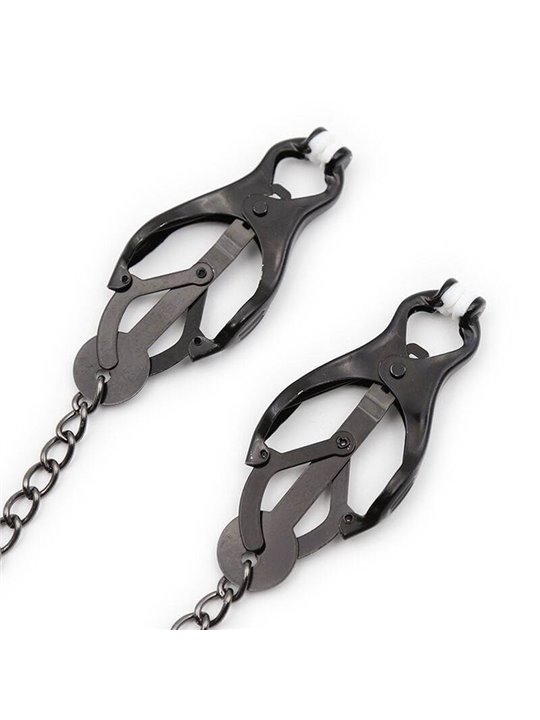Ohmama Fetish - Japanese Nipple Clamps With Black Chain